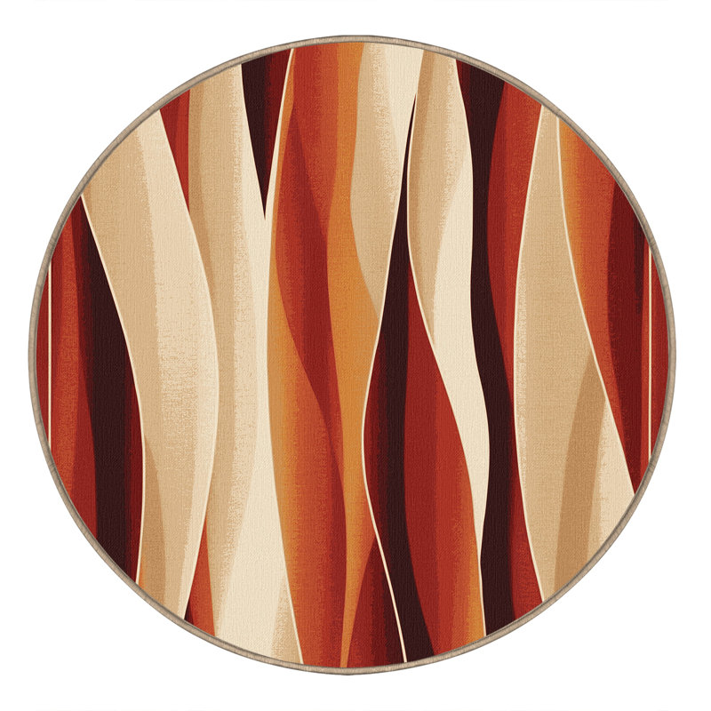 Amber Echo Rug, Round 8'