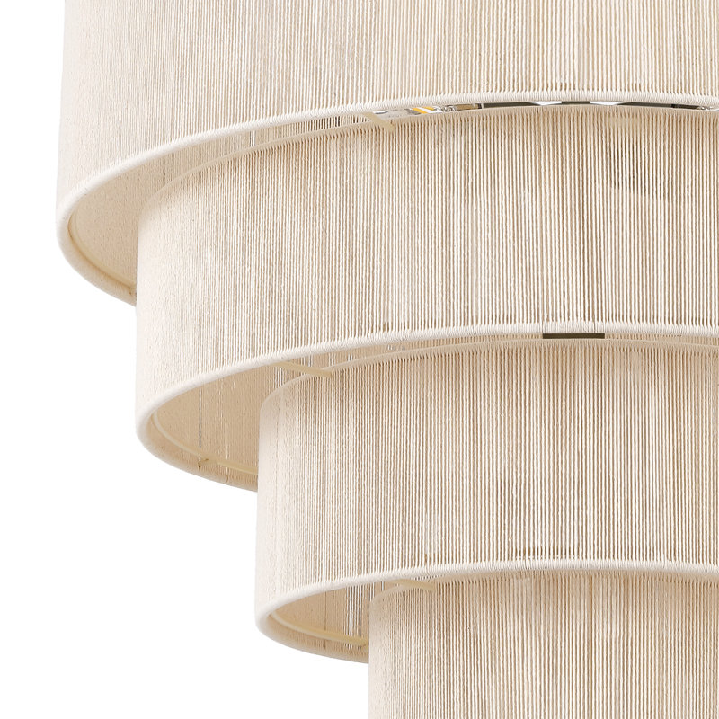 26" 5-Light Tiered Rope Drum Chandelier, Bronze