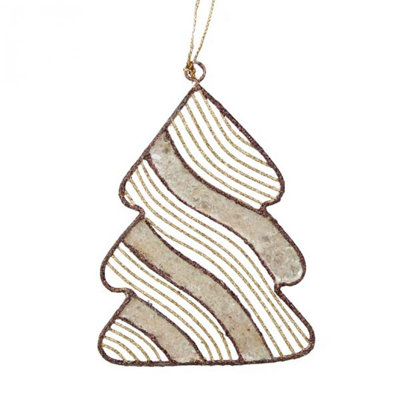 12cm Metal Holiday Shaped Ornament