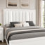 Ensemble de chambre pour très grand lit, blanc, bois argenté, ensemble 2 pièces avec table de chevet-130623261-130623265