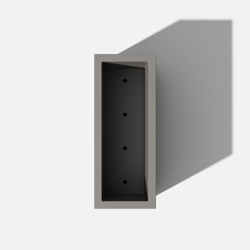 Gray Rectangular Polypropylene Outdoor Planter, 24" x 30"