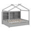 Lit double Kilduff avec tablettes de rangement et lit gigogne Kilduff-187636384