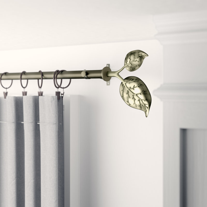 Tringle à rideaux simple réglable Sycamore, l 66 à 120 po, Nickel satiné