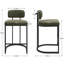 Upholstered Counter Stool with Metal Frame-1360849630