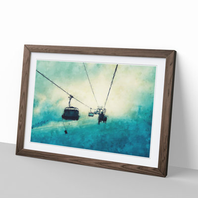 Ski Lift - Picture Frame Graphic Art