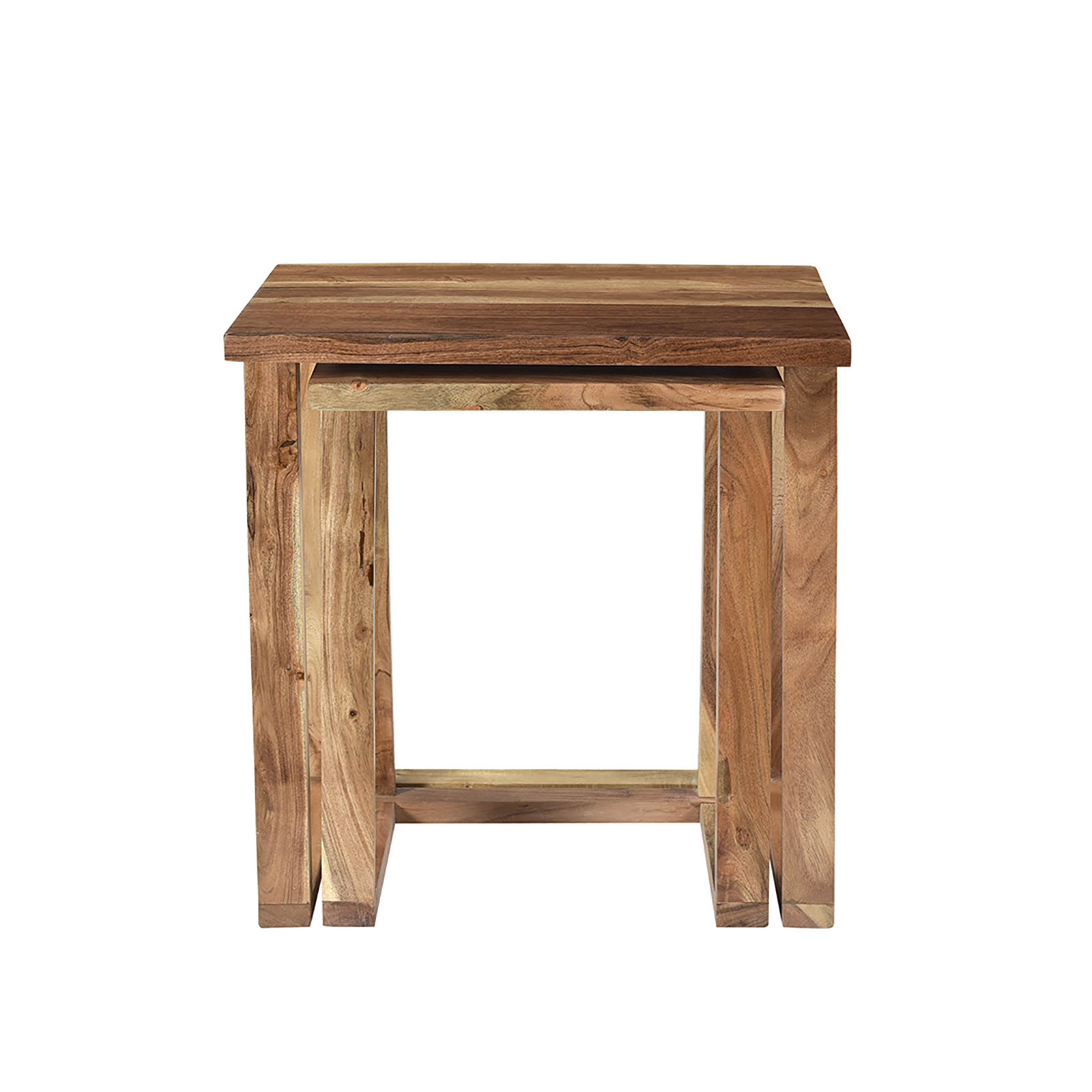Solaris Solid Wood Nesting End Table