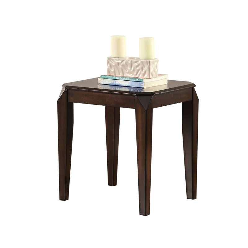 Table de bout en noyer chaleureux avec pieds fuselés - s'adapte à tout style de pièce