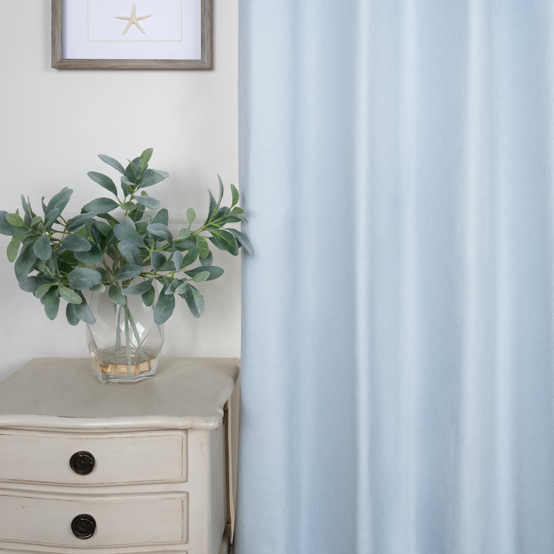 Paire de rideaux occultant en polyester Shannetta, Bleu glacé, L 52 po x L 96 po