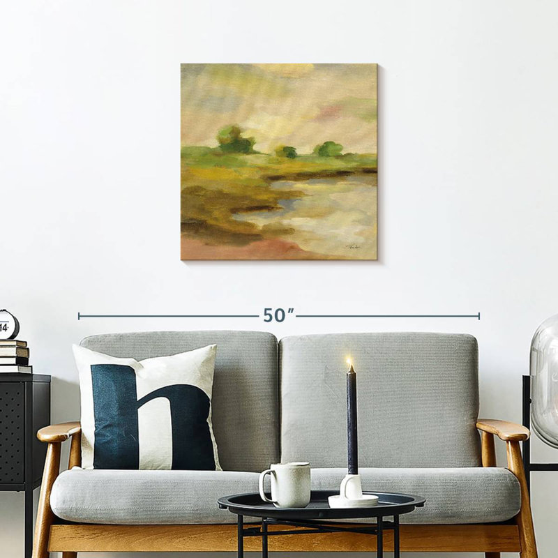 Avery Chartreuse Fields II, 24" H x 24" W