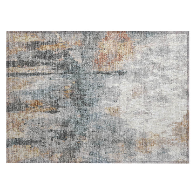 Machine Washable Indoor/Outdoor Pablo ACN2284 Abstract Rug