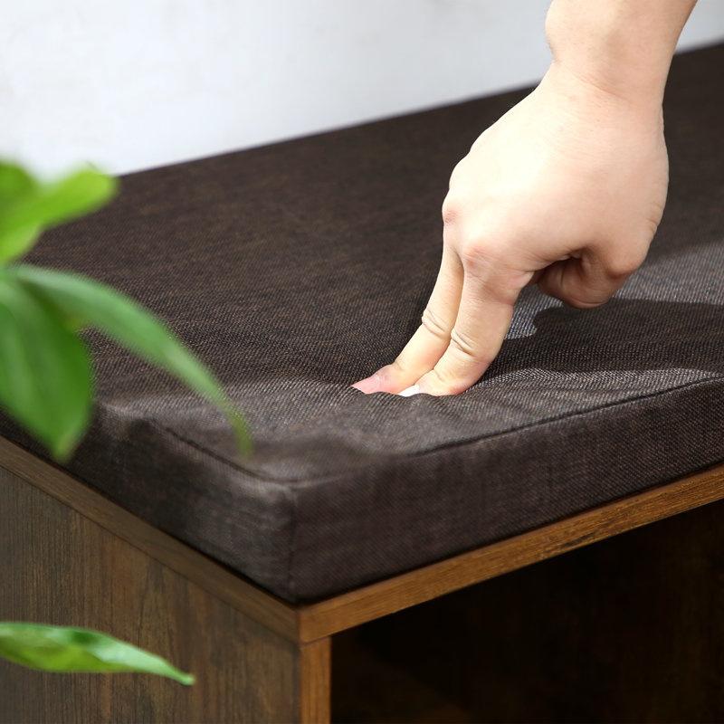Banc de rangement pour chaussures avec paires de tablettes Arney, Brun rustique