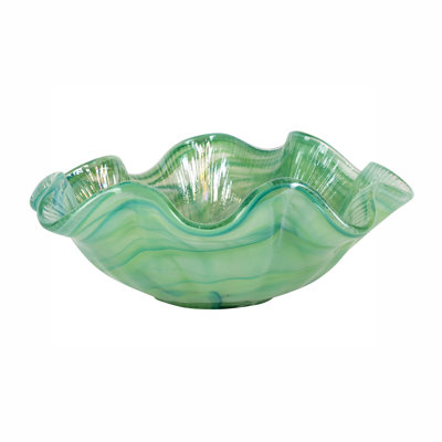 VIETRI Onda Glass Fruit Bowl