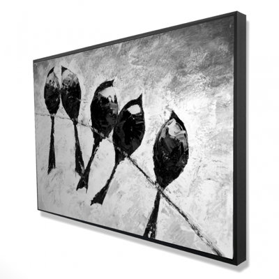 " Five Birds Perched "