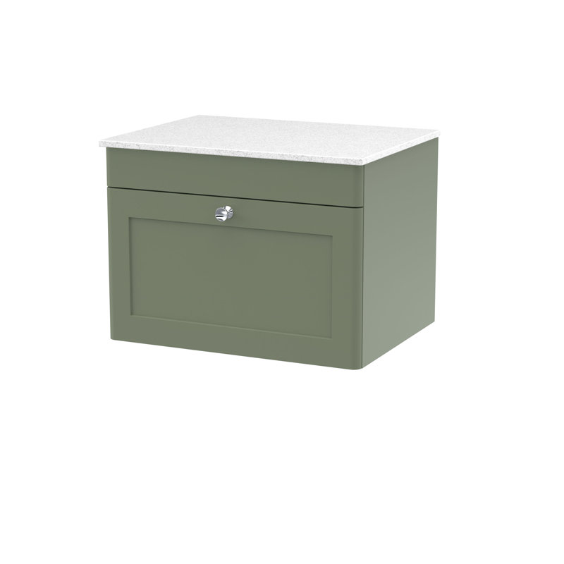 Teris Bathroom Vanity, Satin Green, 60cm W