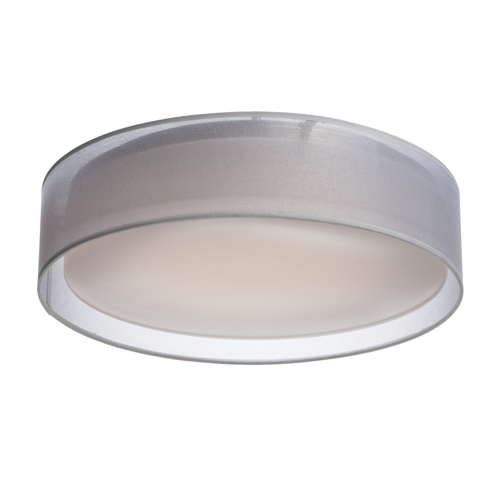 Jessalyn Single Light LED Flush Mount, 5.5" H x 20" W x 20" D, White Organza