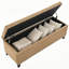 Banc de rangement rembourré en lin-1250687791