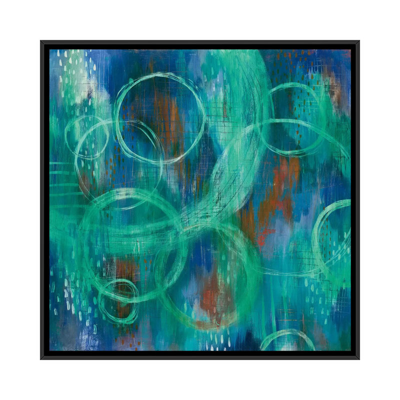 « sky fields », reproduction d’art sur toile tendue, H 18 po x l 18 po x P 1,5 po, Toile avec cadre noir, Pas de tapis