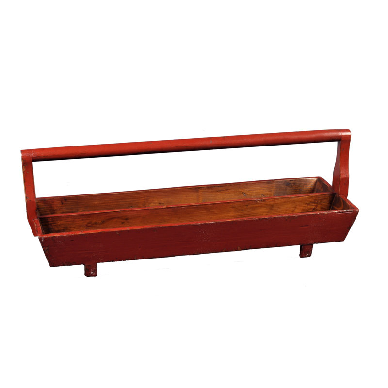Double Bac En Détresse Avec Manche En Bois, rouge