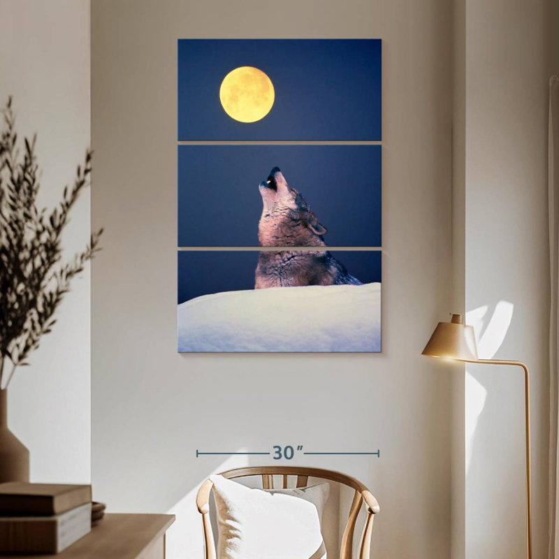 Brampt Wolf Calling The Pack, 65" H x 42" W