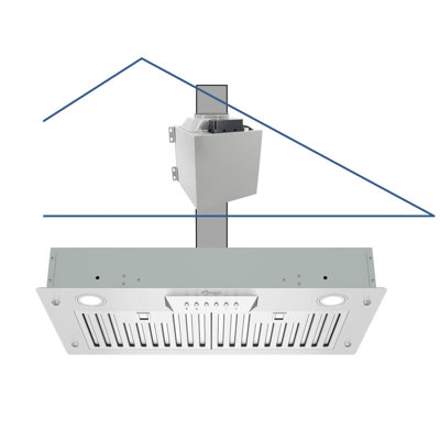 Awoco 30" Stainless Steel 1000 CFM Ducted (Vented) Insert Range Hood with Baffle Filter