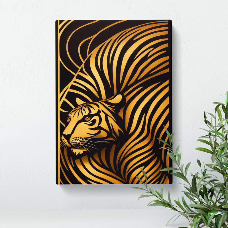 Stripes Of A Tiger Abstract - Wrapped Canvas, 50cm H x 35cm W x 3cm D