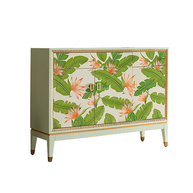 Modern Hand-Painted Accent Cabinet