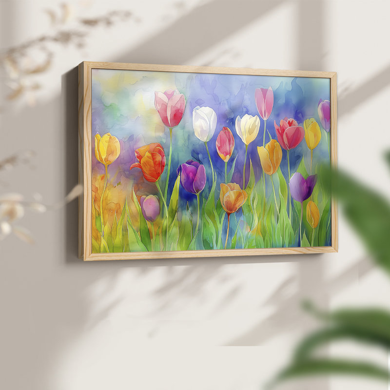 Série florale-CV-impression encadrée - réarmable, H 8 po x l 10 po, Naturel