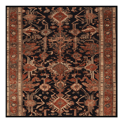 Tapis brun lavable à la machine
