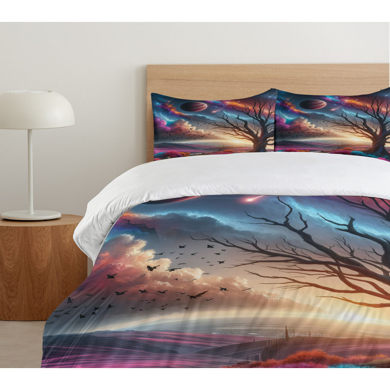 Space Duvet Cover, King Duvet Cover + 2 Standard Shams