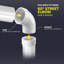 Coude 60 ° 2 en PVC blanc 2 po.