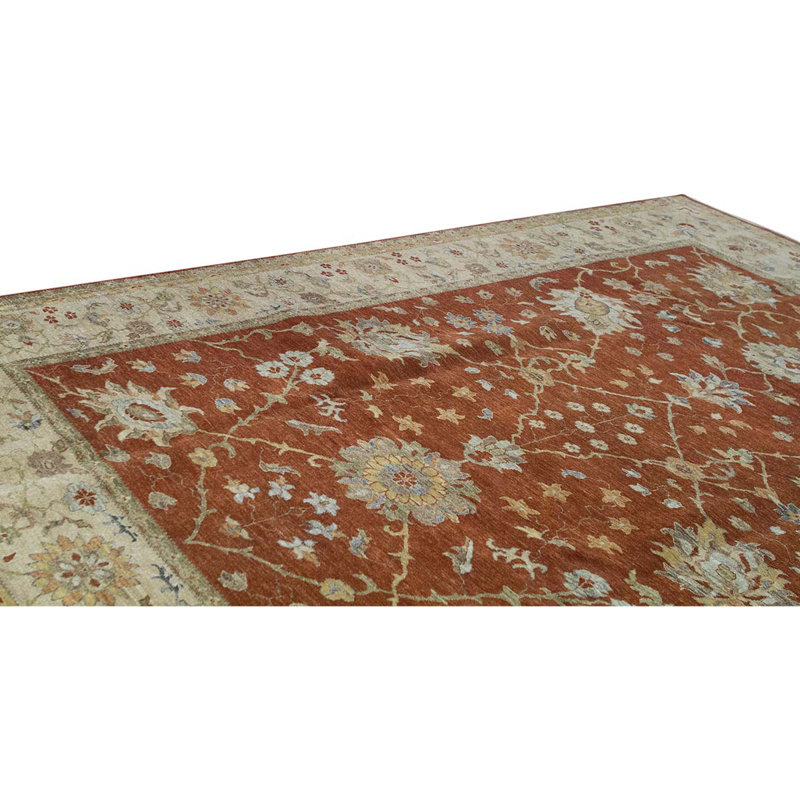 Wool Oriental Area Rug in Red