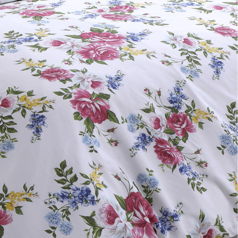 Amoya Floral Duvet Cover Set, Cream, Super King