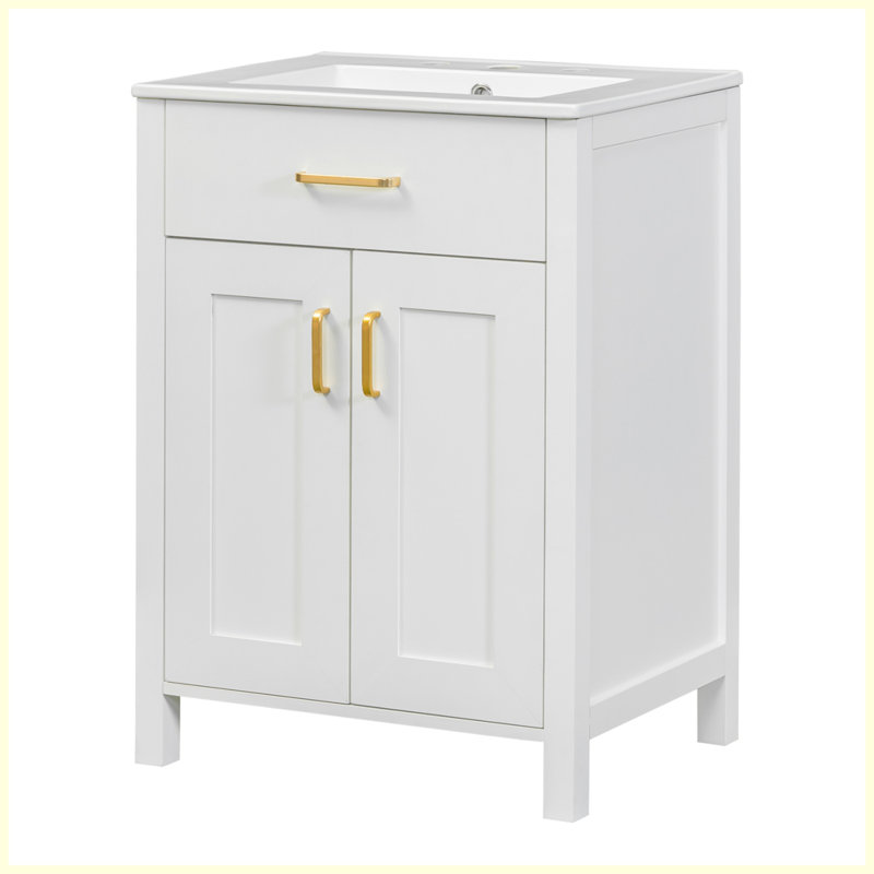 Ensemble de meuble-lavabo moderne avec lavabo en céramique