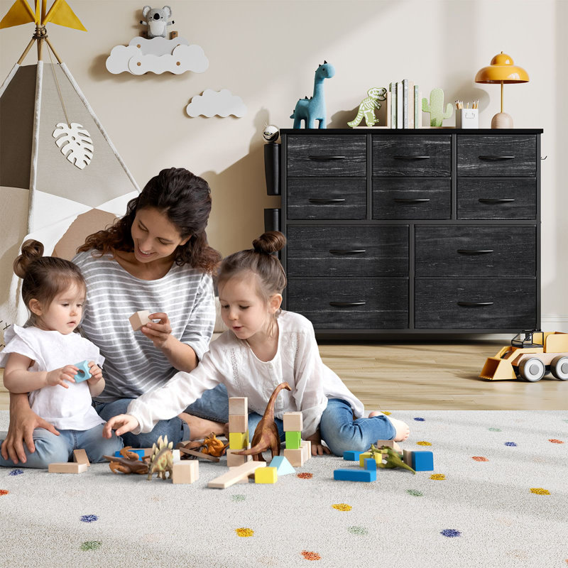 Chest of 3 Drawers, Black