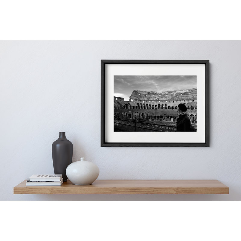 Roman Holiday Print by Joseph Regan, Black, 14" H x 16" W x 0.75" D