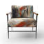 Fauteuil d'appoint rembourré abstrait Orange IV-1483719887