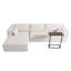 Canapé modulaire Boneless de 112 po - Tissu bouclé infroissable, siège et chaise larges - Comprend une table d'appoint gratuite - sans assemblage, combinaison en L libre-219860970