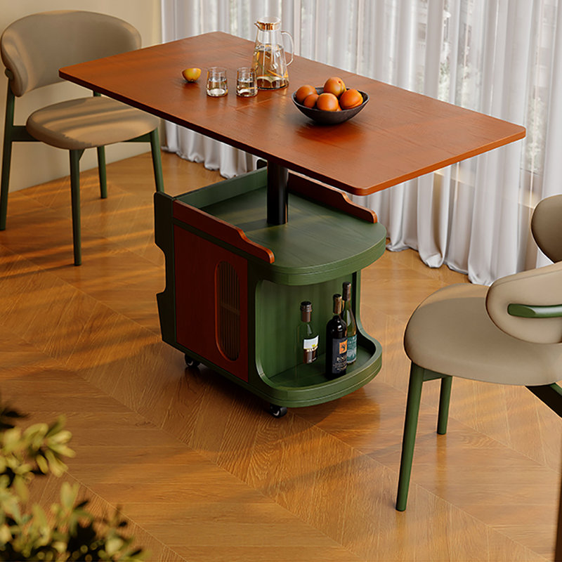 Table basse en bois massif à hauteur réglable Vintage