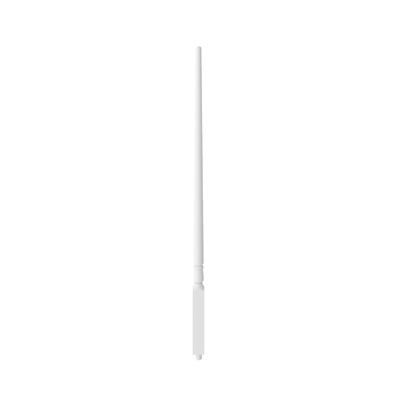 Hampton White Wood Baluster (6-Pack), 34" H x 1.25" W x 1.25" D