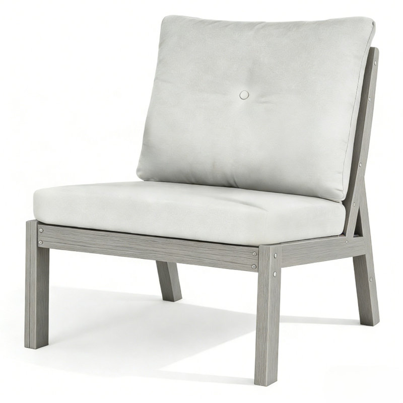 Fauteuil d'extérieur sans accoudoirs, Gris