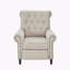 Fauteuil inclinable manuel capitonné à boutons-500764849