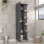 Armoire de coin, cinq tablettes ouvertes, une porte, finition chêne fumé-1693016676
