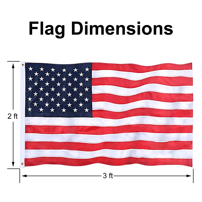 Drapeau américain Lynita, H 24 po x l 36 po