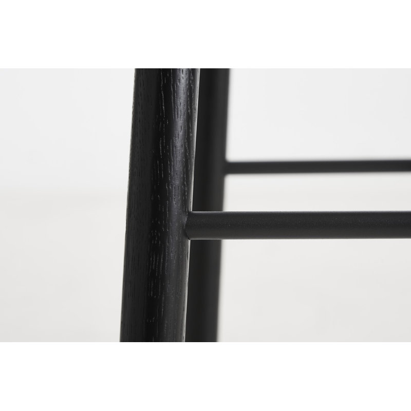 Mono Bar Stool, Counter Stool (25.59'' Seat Height), Oak/Black