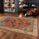 Serapi Hand Knotted Wool Floral Area Rug in Rust/Ivory/Cream