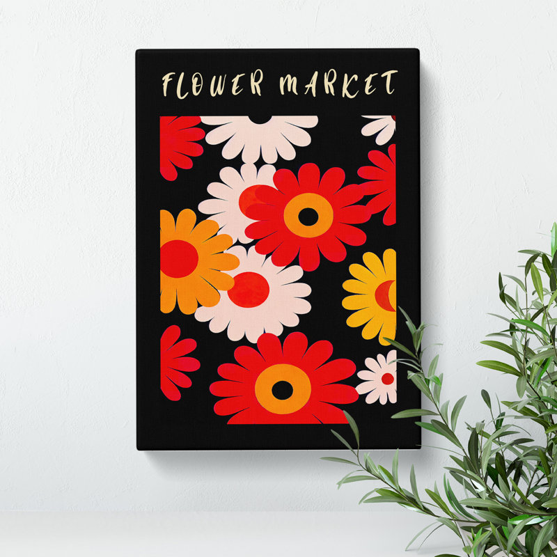 Flower Market Exhibition Design No.3 - Wrapped Canvas, 91cm H x 60cm W x 3cm D