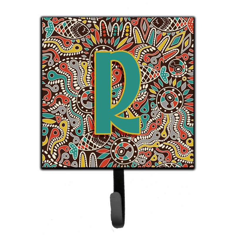 Porte-laisse et crochet mural rétro tribal, R