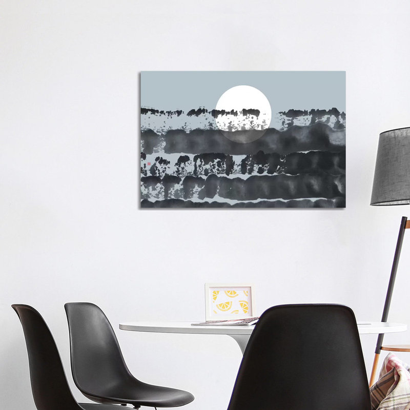 Hidden Moon N° 5 (Behind The Horizon) 1 Piece Wrapped Canvas Wall Art, 66.04cm H x 101.6cm W