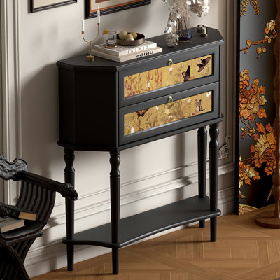 Retro Elegant Solid Wood Console Table