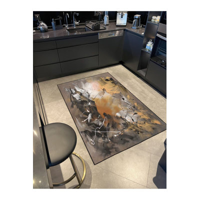 Tapis décoratif lavable à motif pastel
